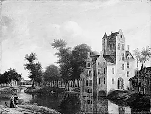 Bygninger ved en kanal by Monogrammist PFK