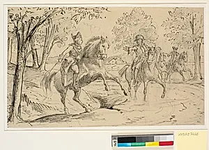 Caroline Mathilde og Struensee på ridetur ved Hørsholm by Wilhelm Marstrand