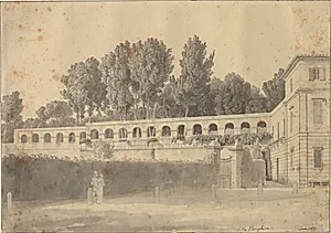 Casino del Muro Torto i Villa Borgheses have, Rom by C.W. Eckersberg