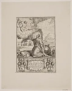 Cecilie Braem, knælende i et landskab
