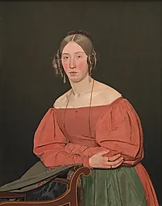 Cecilie Margrethe Petersen, født Købke, kunstnerens søster by Christen Købke