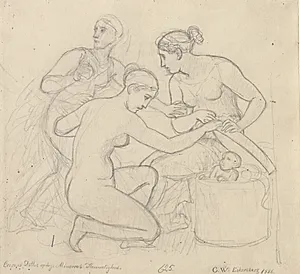Cecrops døtre afslører Minervas hemmeligheder by C.W. Eckersberg