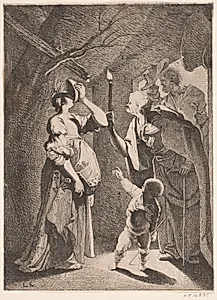 Ceres bespottes af Stellio by Mander III, Karel van