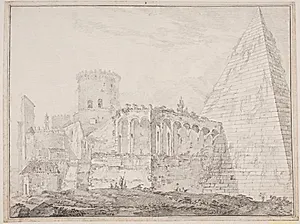 Cestiuspyramiden ved Porta S. Paulo