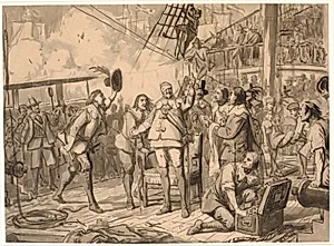 Chr. IV på "Trefoldigheden" by Wilhelm Marstrand