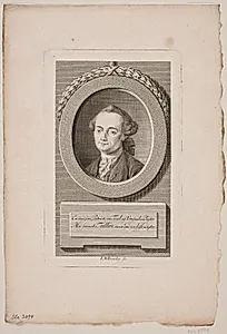 Christian Braunmann Tullin. Titelkobber til hans samlede skrifter by J.M. Preisler