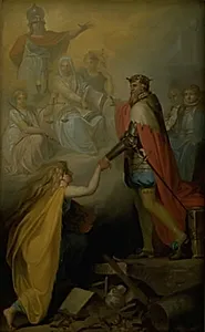 Christian III ophjælper Danmark. Allegori by Nicolai Abildgaard