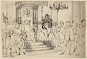 Christian IV i retten by Wilhelm Marstrand