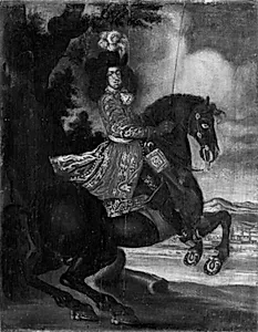 Christian V til hest by Ubekendt