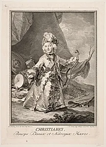 Christian VII som barn by J.M. Preisler