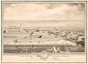 Christiansbourg Palais de Copenhague by Louis Auguste Le Clerc