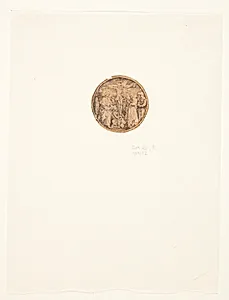 Christus på korset, cirkelrundt format by Albrecht Dürer