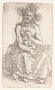 Christus som smertensmand, siddende by Albrecht Dürer
