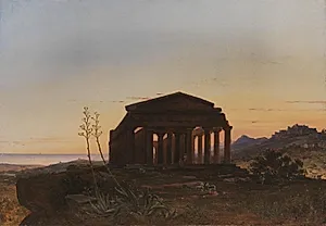 Concordia templet ved Girgenti by Franz Ludwig Catel