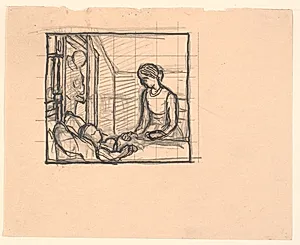 Da bankede det på Døren, og der kom en fattig, gammel Mand... by Fritz Syberg