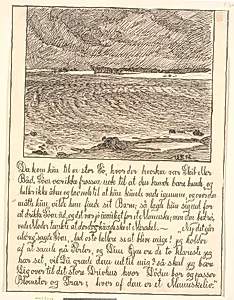 Da kom hun til en stor sø... by Fritz Syberg