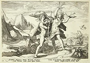 Dafne forvandlet til et laurbærtræ by Ubekendt