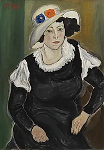Dame med hat. Kunstnerens hustru, Dagny Marie Christensen