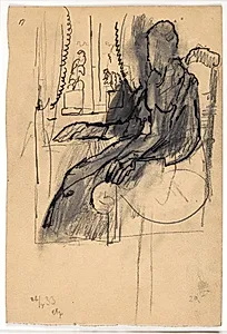 Dame ved vindue by Christian Kongstad Petersen