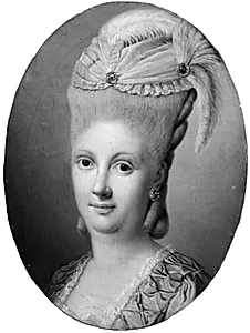 Dameportræt fra Christian VII's tid by Ubekendt