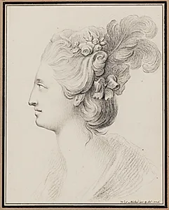 Dameportræt i profil (Caroline Walter?)