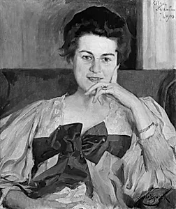 Dameportræt, Olga von Heidenstam by Oscar Björck