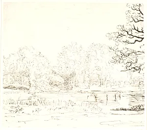 Dammen ved Hammermøllen by Dankvart Dreyer