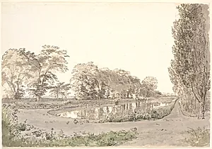 Dammen ved Vogneserup by P.C. Skovgaard