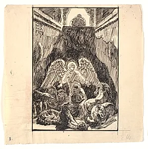 Daniel i løvekulen by Joakim Skovgaard