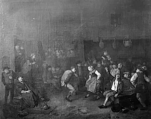 Dans i en bondestue by Egbert van I Heemskerck