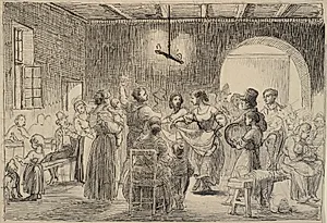 Dans i et osteri by Wilhelm Marstrand