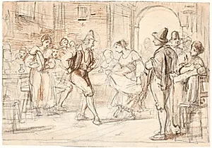 Dans i et osteri by Wilhelm Marstrand