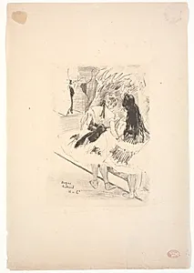 Dans la coulisse by Edgar Degas