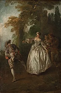 Dansen i det fri by Nicolas Lancret