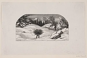 "Dansen i skoven". Illustration til 'Maanederne i Digt og Billede' by Waldemar Bøhme