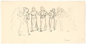 Dansende græske kvinder by Niels Skovgaard