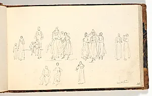 Dansende og spillende figurer by Martinus Rørbye