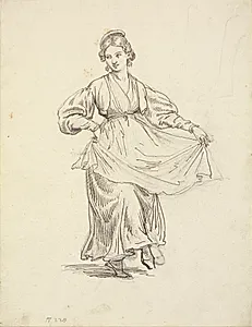 Dansende pige by Wilhelm Marstrand