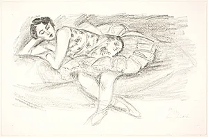Danserinde, der hviler sig by Henri Matisse
