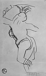 Danserinde set fra ryggen by Henri de Toulouse-Lautrec
