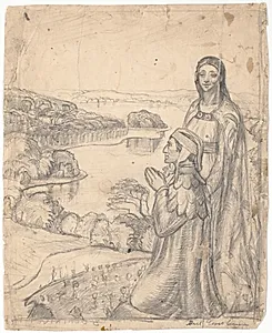 Dante og Beatrice i Paradis by Poul S. Christiansen