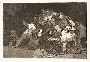 Dårskab i almindelighed (Kattens klør og den hengivnes klæder / ganske som lasten ofte iklædes dydens vaner) by Francisco de Goya