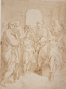 David salvet af Samuel by Ubekendt