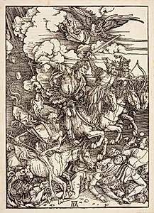 De fire apokalyptiske ryttere by Albrecht Dürer
