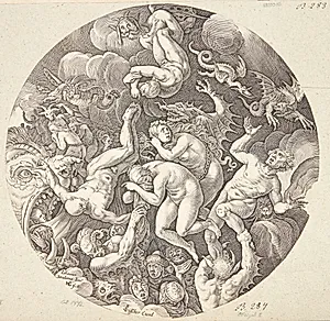 De fordømtes fald by Hendrick Goltzius