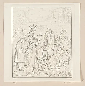 De første danske kristnes dåb by Edvard Sonne