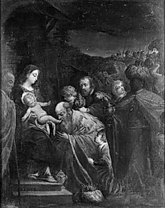 De hellige tre konger tilbeder Kristusbarnet by Antonio Visentini