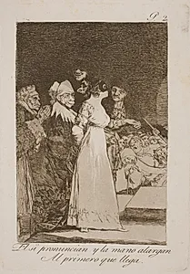 De siger ja og gifter sig med den første den bedste by Francisco de Goya
