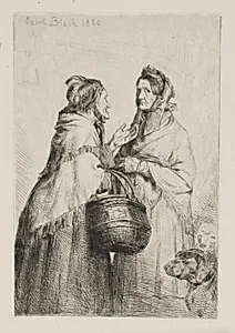 De sladrende koner by Carl Bloch