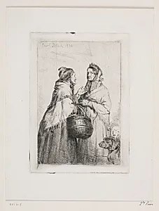 De sladrende koner by Carl Bloch